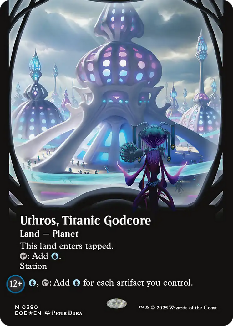 Uthros, Titanic Godcore (Borderless) (Galaxy Foil) [Edge of Eternities] | Tabernacle Games