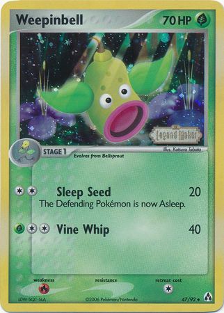 Weepinbell (47/92) (Stamped) [EX: Legend Maker] | Tabernacle Games
