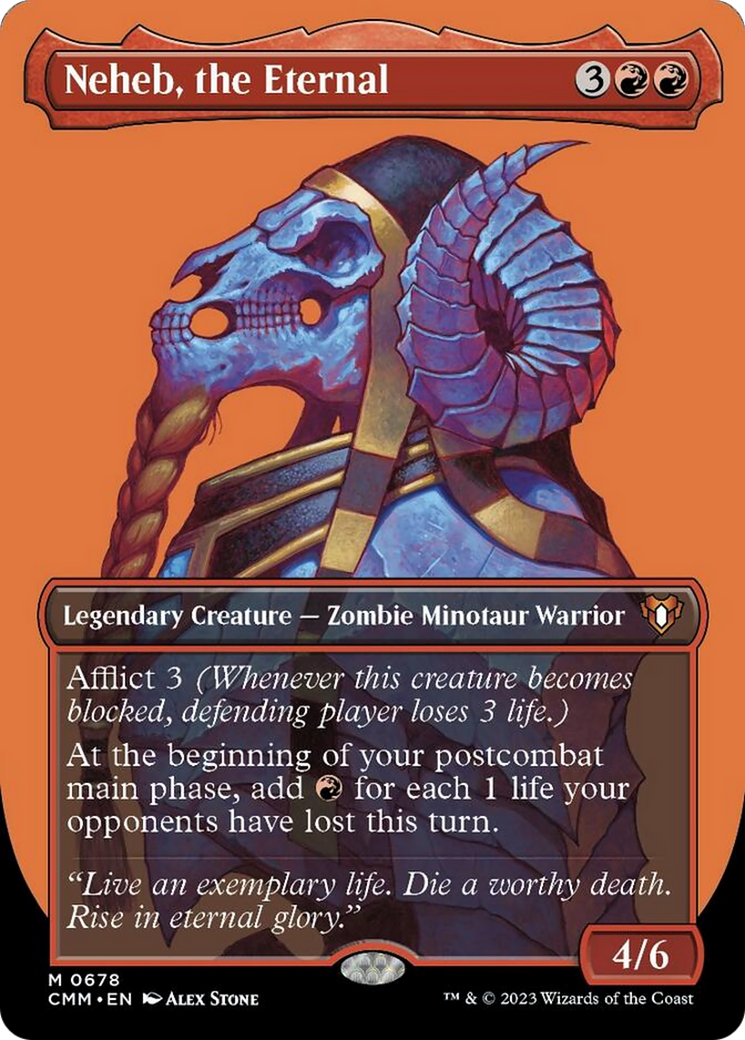 Neheb, the Eternal (Borderless Profile) [Commander Masters] | Tabernacle Games