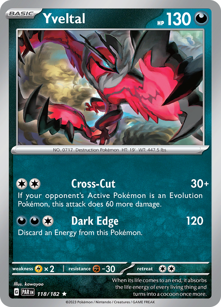 Yveltal (118/182) [Scarlet & Violet: Paradox Rift] | Tabernacle Games