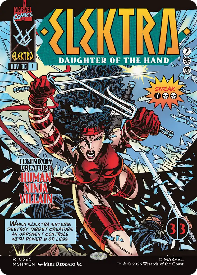 Elektra, Daughter of the Hand (Borderless) (395) [Marvel Super Heroes] | Tabernacle Games