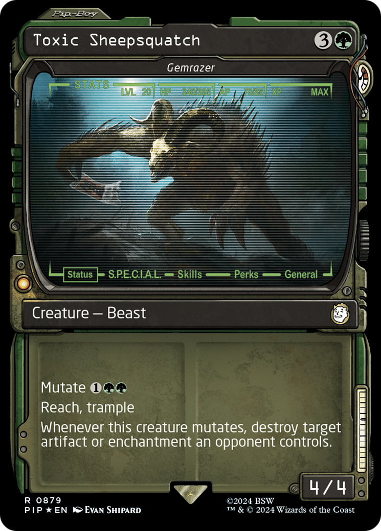 Toxic Sheepsquatch - Gemrazer (Showcase) (Surge Foil) [Fallout] | Tabernacle Games