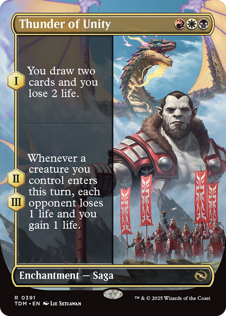 Thunder of Unity (Borderless) [Tarkir: Dragonstorm] | Tabernacle Games