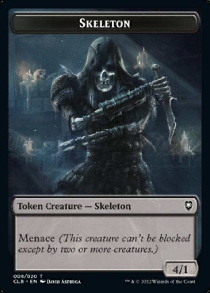 Skeleton Token [Commander Legends: Battle for Baldur's Gate Tokens] | Tabernacle Games