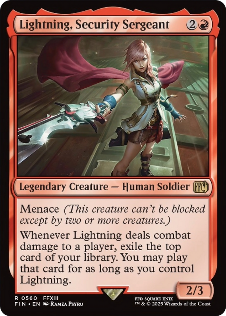 Lightning, Security Sergeant [FINAL FANTASY] | Tabernacle Games