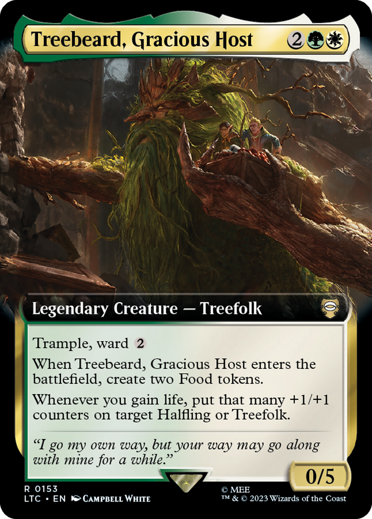 Treebeard, Gracious Host (Extended Art) [The Lord of the Rings: Tales of Middle-Earth Commander] | Tabernacle Games
