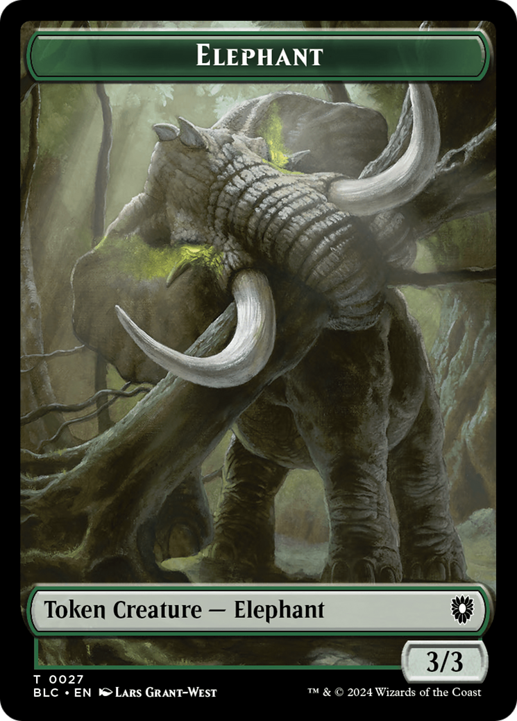 Elephant // Squid Double-Sided Token [Bloomburrow Commander Tokens] | Tabernacle Games