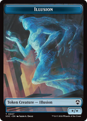 Spirit (0006) // Illusion Double-Sided Token [Secrets of Strixhaven Commander Tokens] | Tabernacle Games