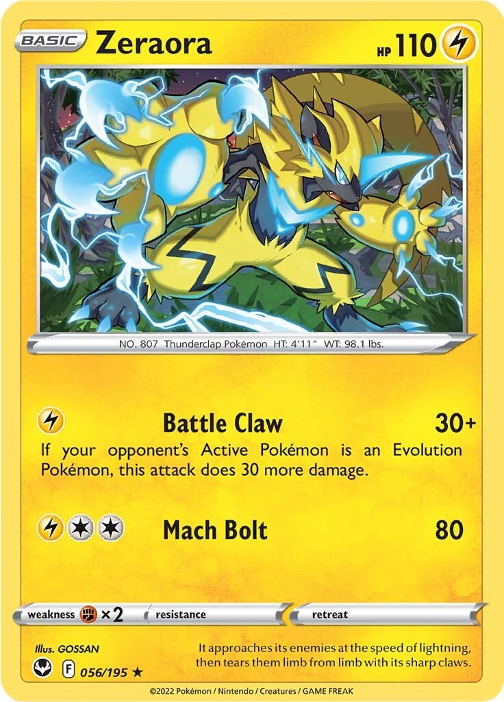 Zeraora (056/195) [Sword & Shield: Silver Tempest] | Tabernacle Games