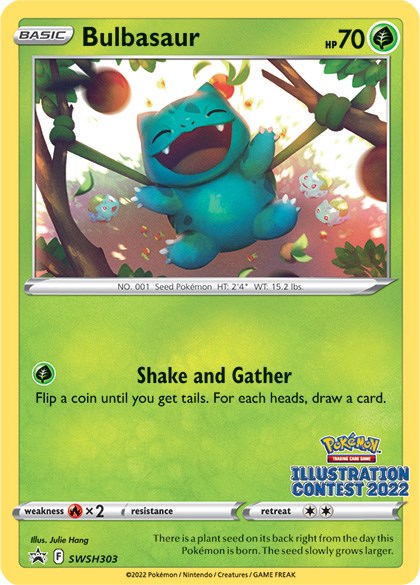 Bulbasaur (SWSH303) (Illustration Contest 2022) [Sword & Shield: Black Star Promos] | Tabernacle Games