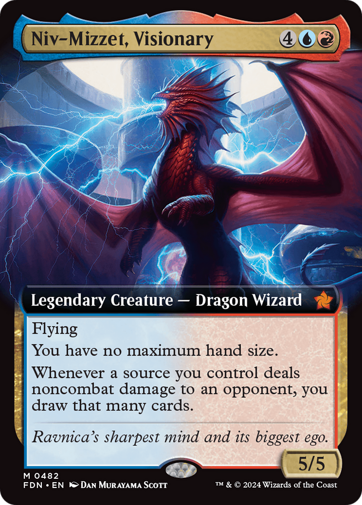 Niv-Mizzet, Visionary (Extended Art) [Foundations] | Tabernacle Games