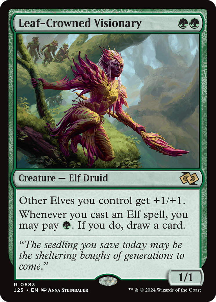 Leaf-Crowned Visionary [Foundations Jumpstart] | Tabernacle Games