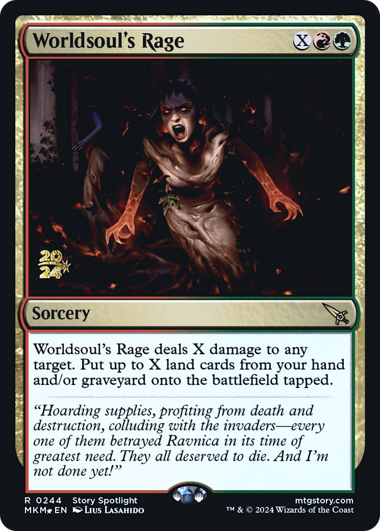 Worldsoul's Rage [Murders at Karlov Manor Prerelease Promos] | Tabernacle Games