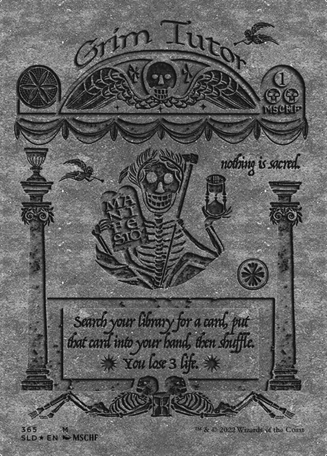 Grim Tutor (Borderless) (Foil Etched) [Secret Lair Drop Series] | Tabernacle Games