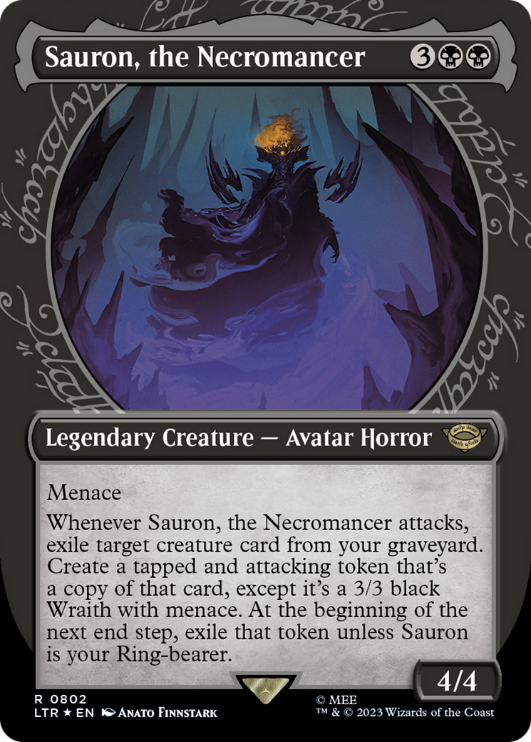 Sauron, the Necromancer (Showcase) (Surge Foil) [The Lord of the Rings: Tales of Middle-Earth] | Tabernacle Games