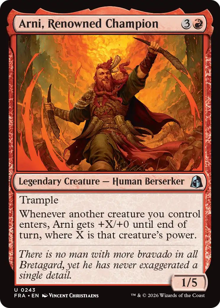 Arni, Renowned Champion [Reality Fracture] | Tabernacle Games