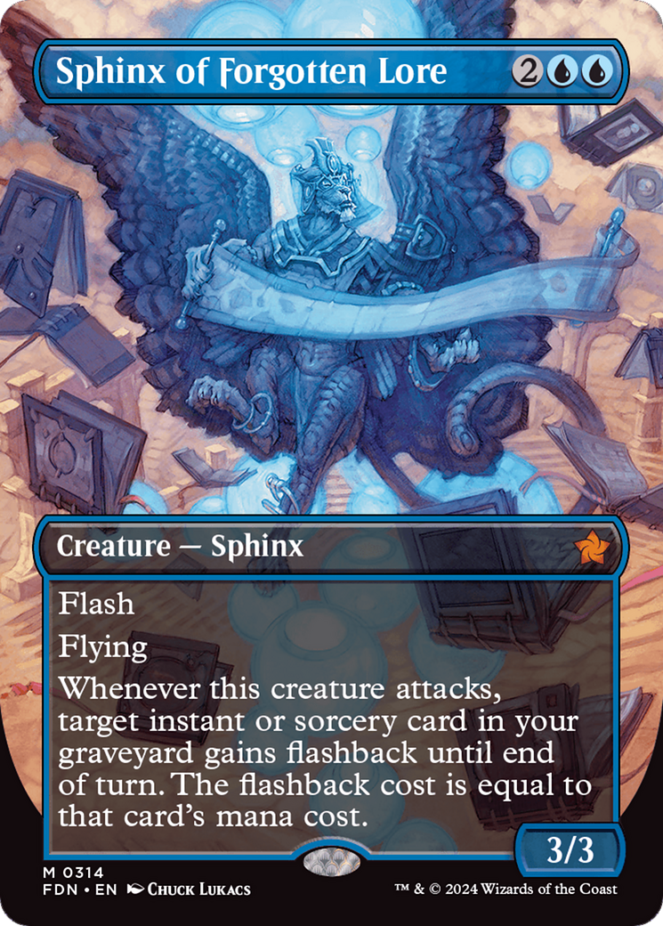 Sphinx of Forgotten Lore (Borderless) [Foundations] | Tabernacle Games