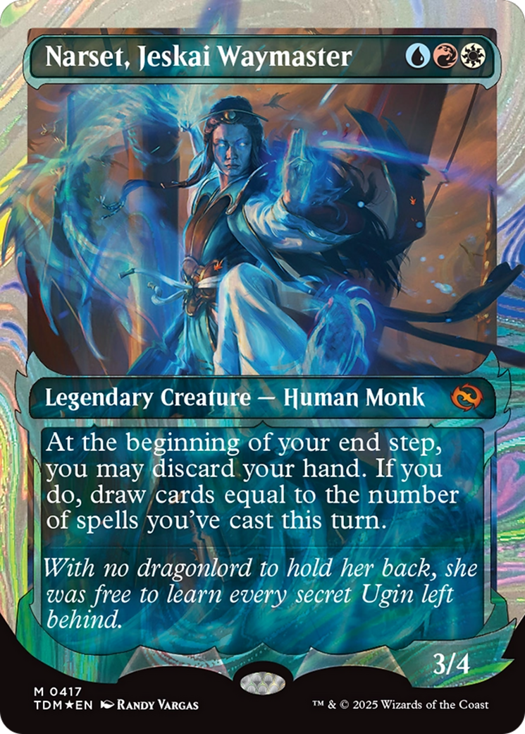 Narset, Jeskai Waymaster (Showcase) (Halo Foil) [Tarkir: Dragonstorm] | Tabernacle Games