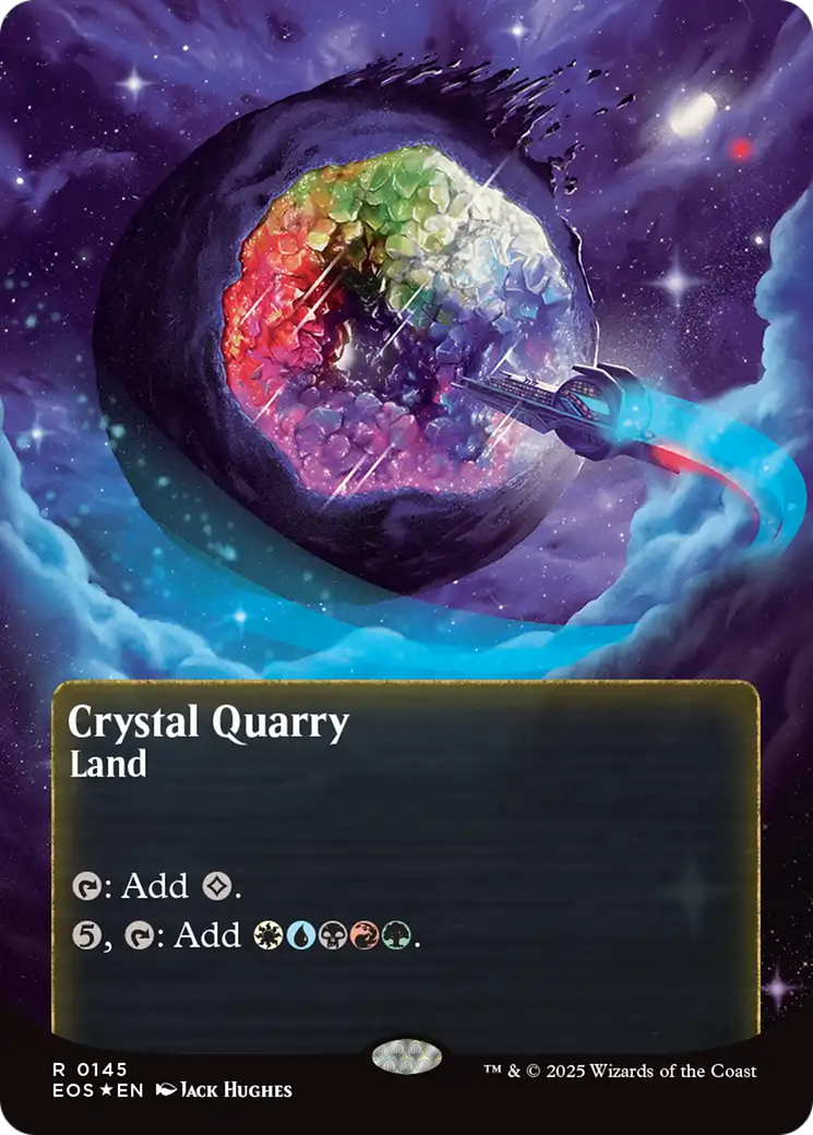 Crystal Quarry (0145) (Borderless) (Galaxy Foil) [Edge of Eternities: Stellar Sights] | Tabernacle Games