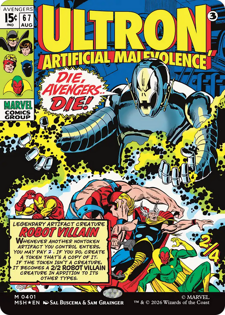 Ultron, Artificial Malevolence (Borderless) (0401) [Marvel Super Heroes] | Tabernacle Games