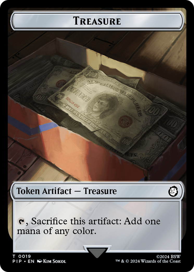 Copy // Treasure (019) Double-Sided Token [Fallout Tokens] | Tabernacle Games