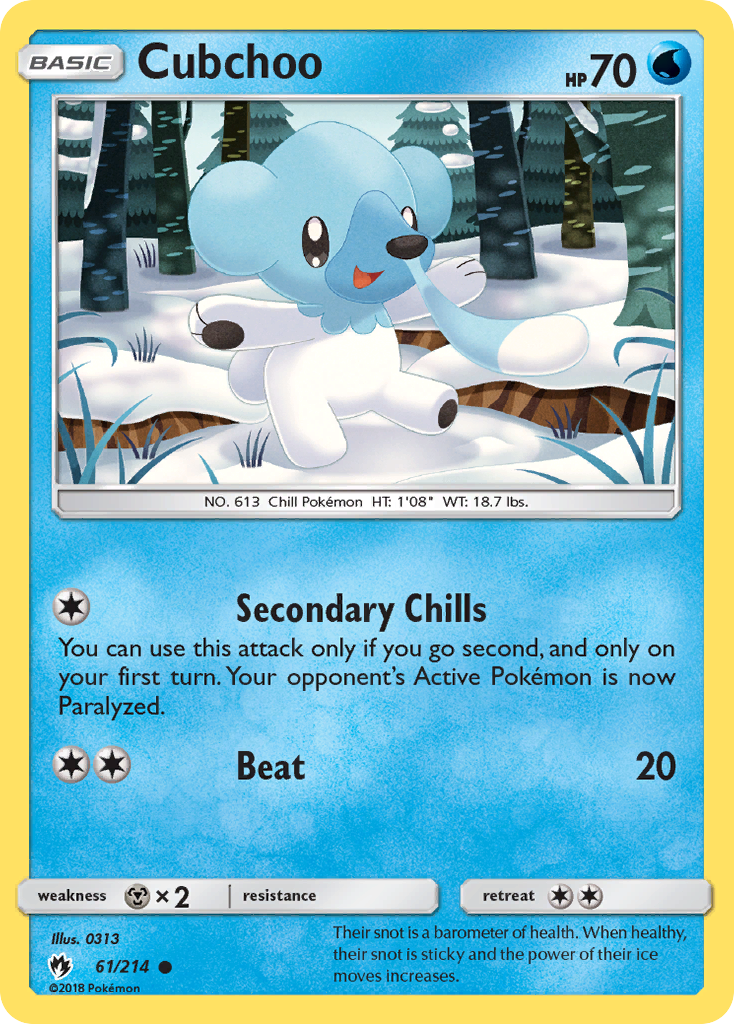 Cubchoo (61/214) [Sun & Moon: Lost Thunder] | Tabernacle Games