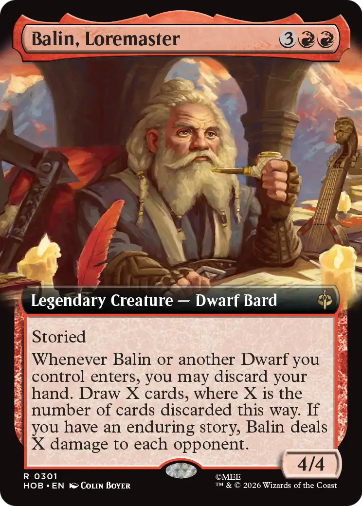 Balin, Loremaster (Extended Art) [The Hobbit] | Tabernacle Games
