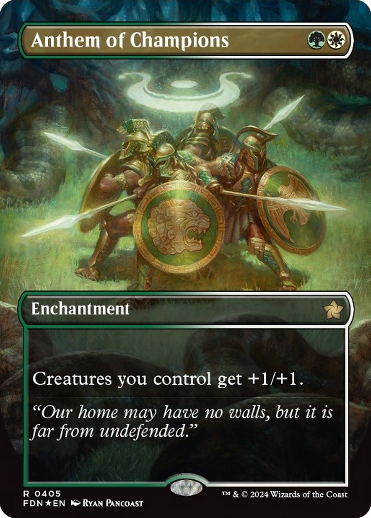 Anthem of Champions (Borderless Mana Foil) [Foundations] | Tabernacle Games