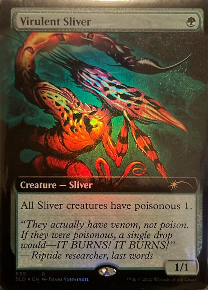 Virulent Sliver (Extended Art) [Secret Lair Drop Promos] | Tabernacle Games