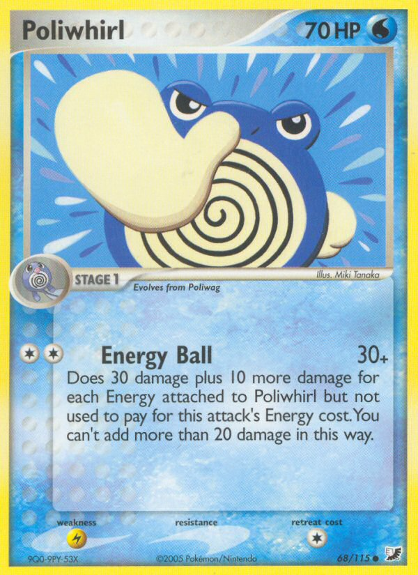 Poliwhirl (68/115) [EX: Unseen Forces] | Tabernacle Games