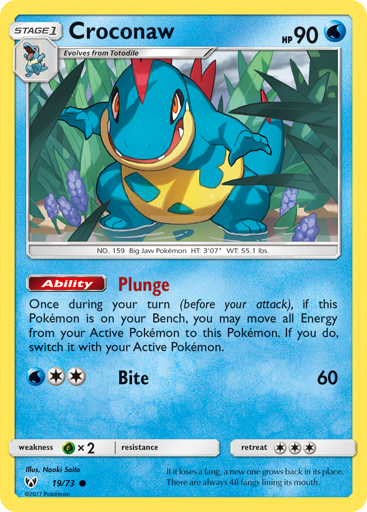 Croconaw (19/73) [Sun & Moon: Shining Legends] | Tabernacle Games