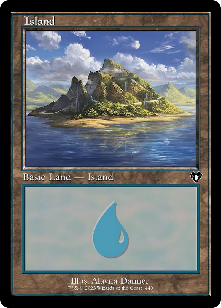 Island (440) (Retro) [Commander Masters] | Tabernacle Games