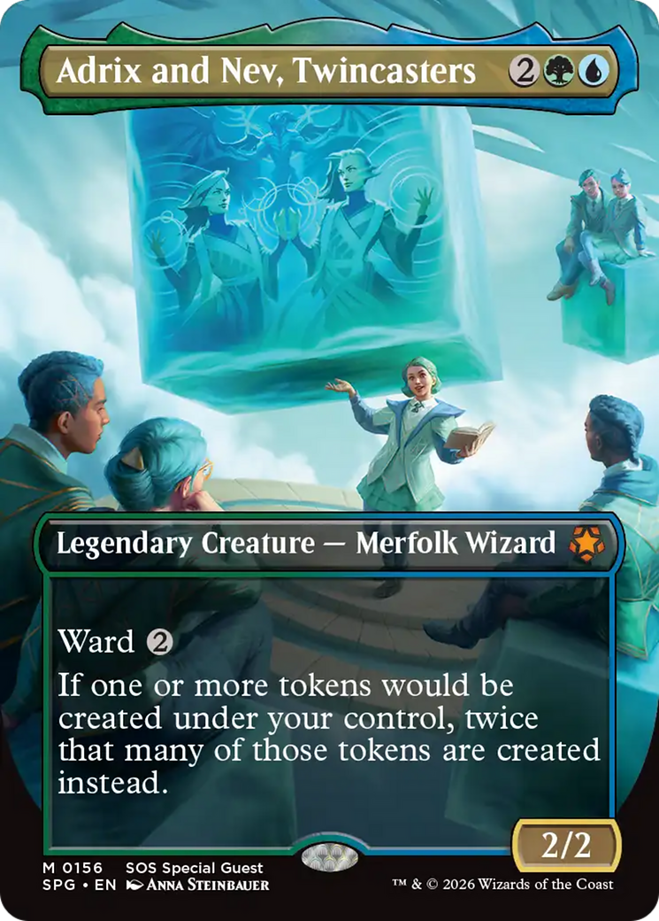 Adrix and Nev, Twincasters (Borderless) [Secrets of Strixhaven Special Guests] | Tabernacle Games