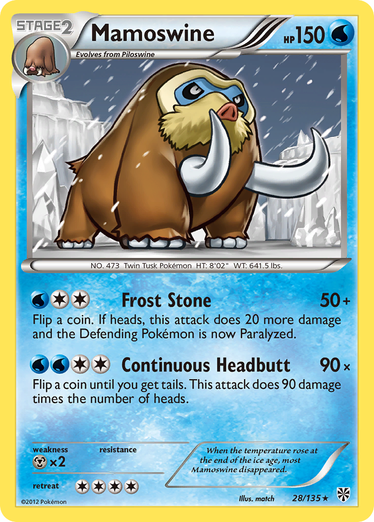 Mamoswine (28/135) [Black & White: Plasma Storm] | Tabernacle Games