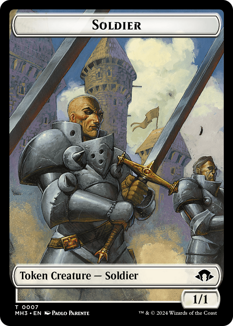 Soldier Token [Modern Horizons 3 Tokens] | Tabernacle Games