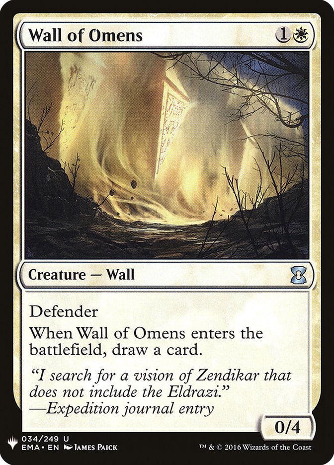Wall of Omens [Mystery Booster] | Tabernacle Games