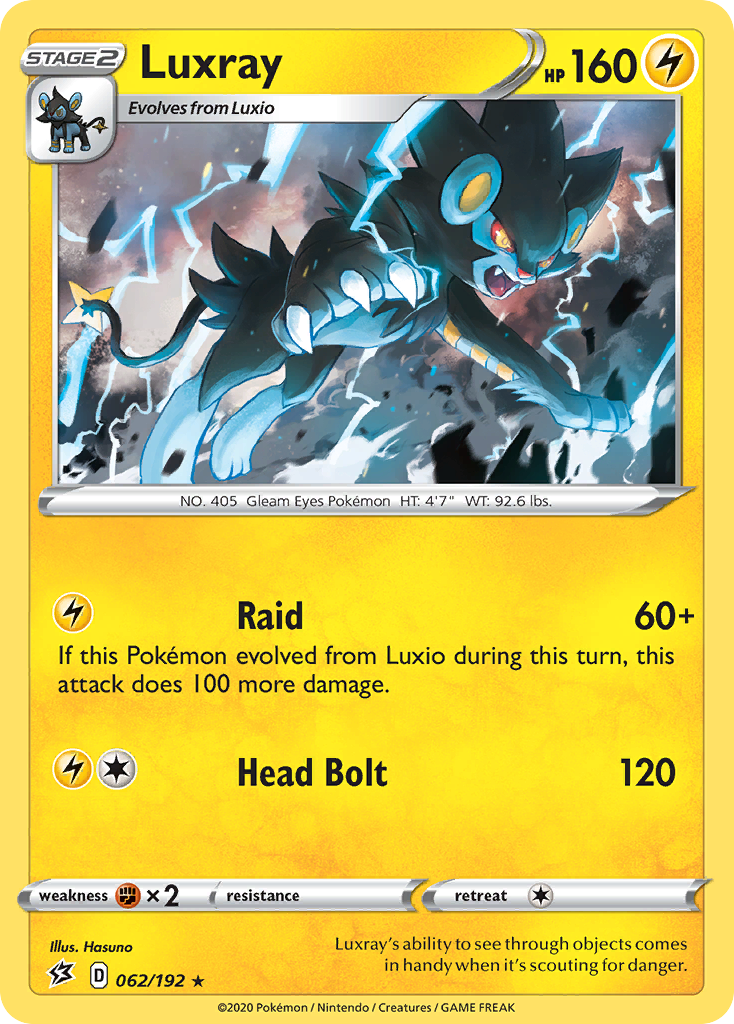 Luxray (062/192) [Sword & Shield: Rebel Clash] | Tabernacle Games