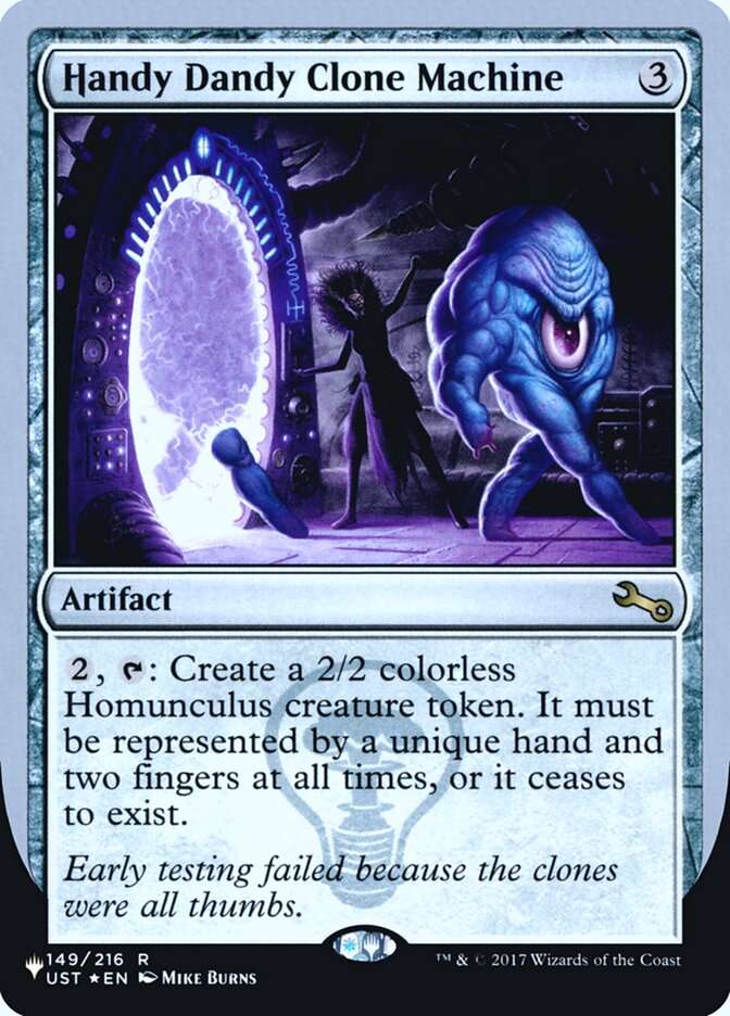 Handy Dandy Clone Machine (Unfinity Foil Edition) [The List] | Tabernacle Games