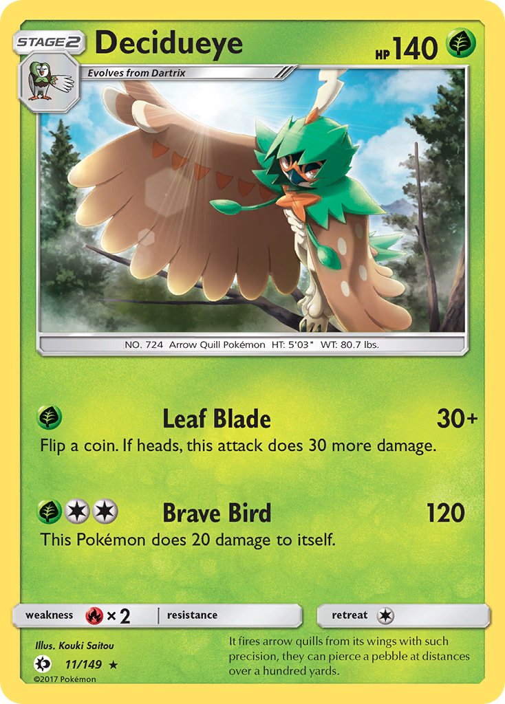 Decidueye (11/149) (Theme Deck Exclusive) [Sun & Moon: Base Set] | Tabernacle Games