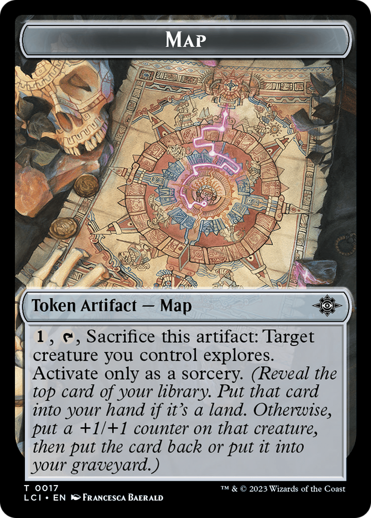Map // Dinosaur (0001) Double-Sided Token [The Lost Caverns of Ixalan Tokens] | Tabernacle Games