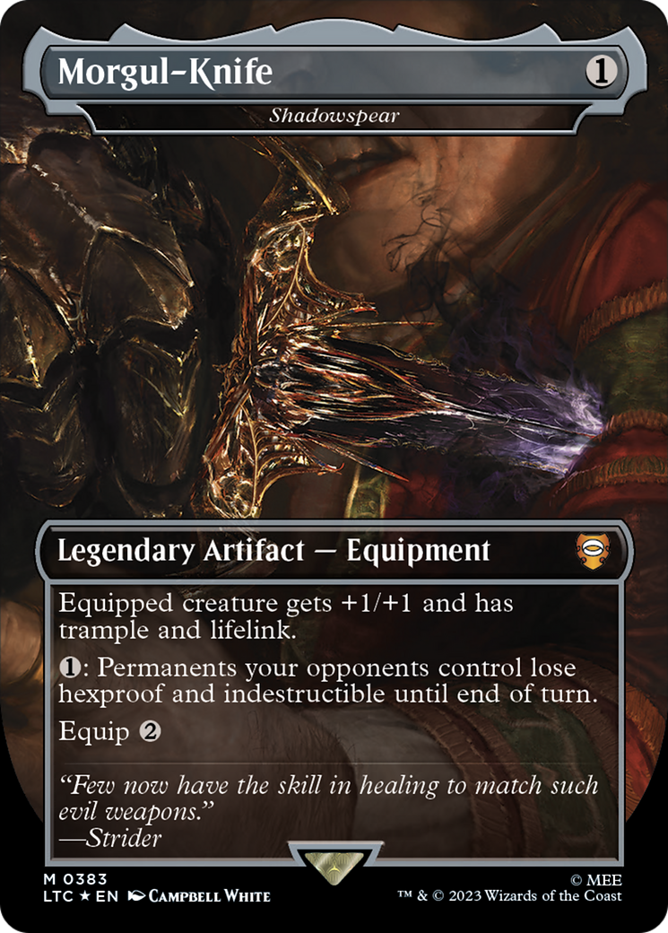 Morgul-Knife - Shadowspear (Surge Foil) [The Lord of the Rings: Tales of Middle-Earth Commander] | Tabernacle Games