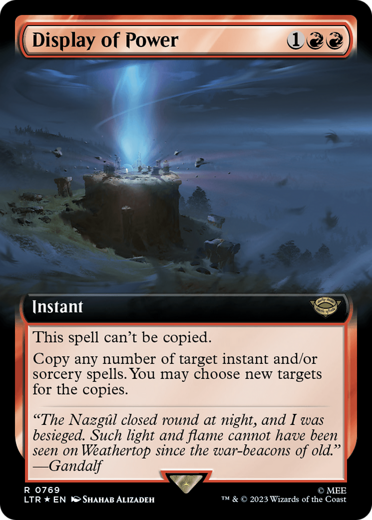 Display of Power (Extended Art) (Surge Foil) [The Lord of the Rings: Tales of Middle-Earth] | Tabernacle Games
