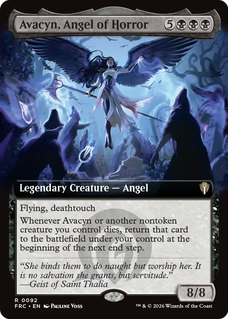Avacyn, Angel of Horror (Extended Art) [Reality Fracture Commander] | Tabernacle Games