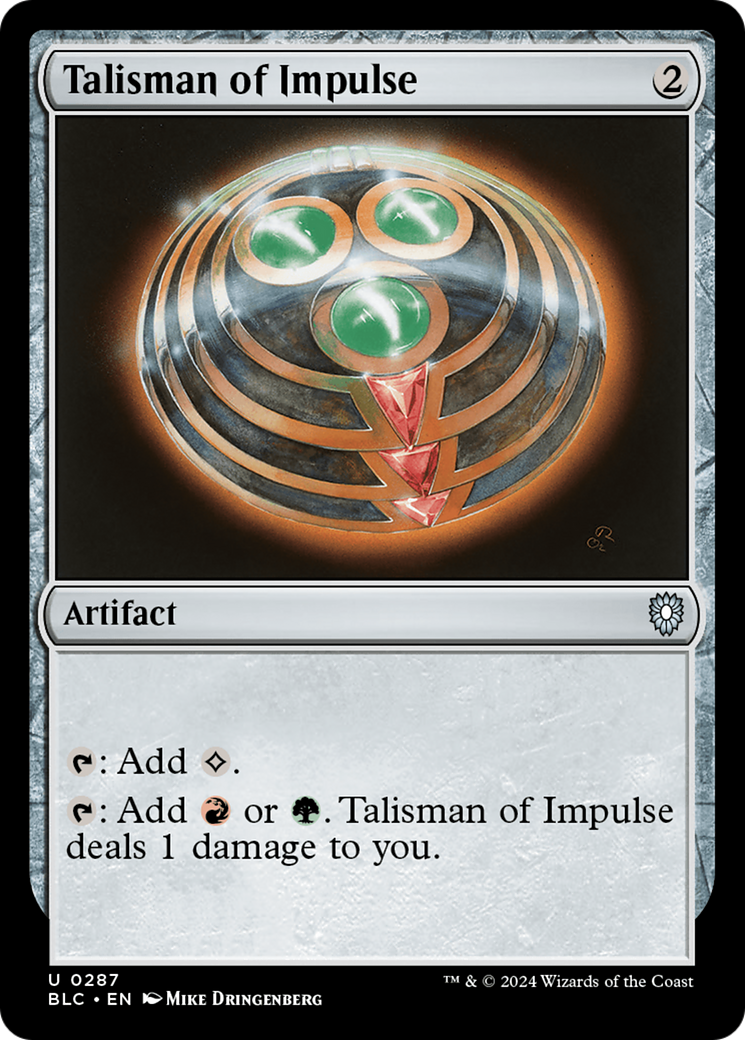 Talisman of Impulse [Bloomburrow Commander] | Tabernacle Games