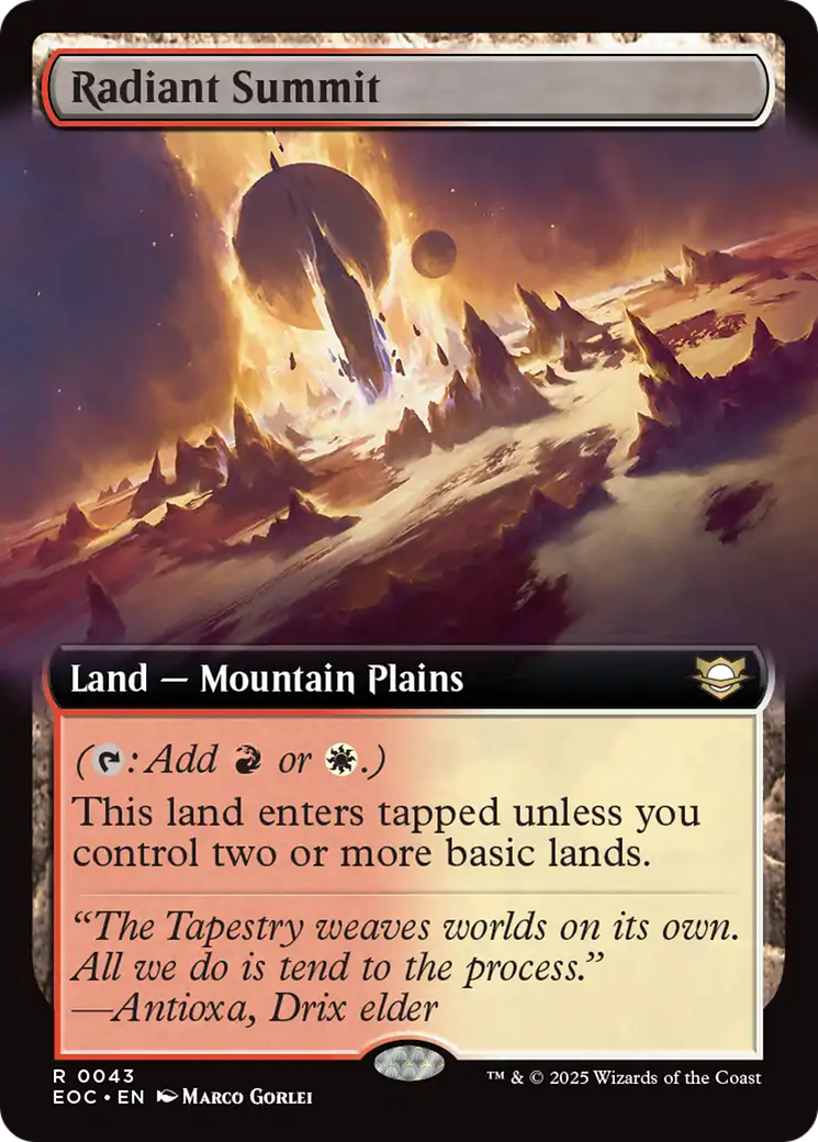 Radiant Summit (Extended Art) [Edge of Eternities Commander] | Tabernacle Games