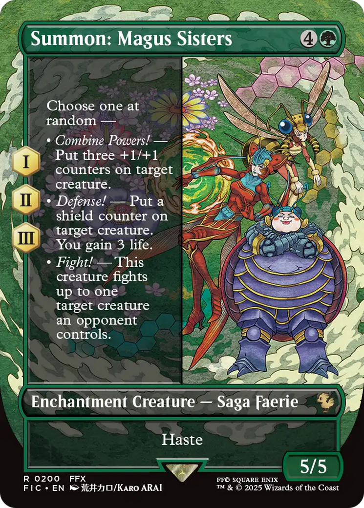 Summon: Magus Sisters (Borderless) [FINAL FANTASY Commander] | Tabernacle Games