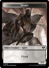 Spirit (0039) // Knight Double-Sided Token [Commander Masters Tokens] | Tabernacle Games