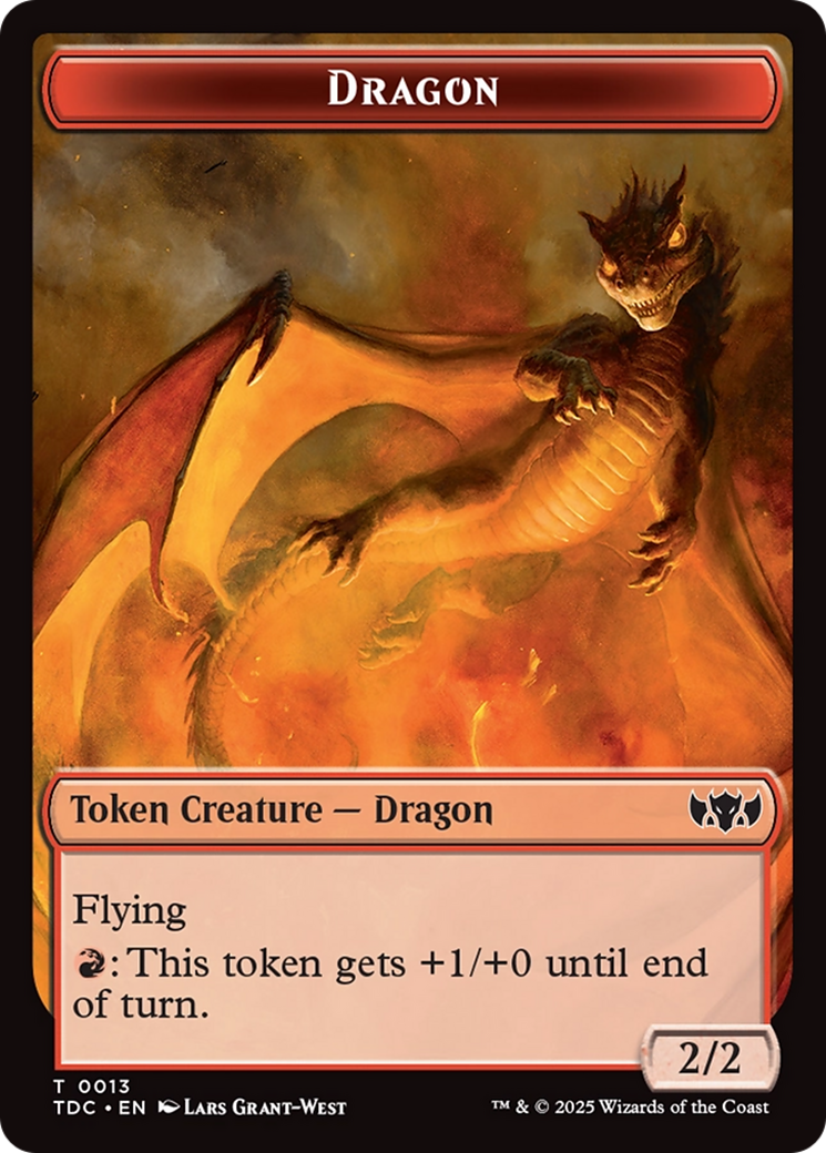 Dragon Egg // Dragon (0013) Double-Sided Token [Tarkir: Dragonstorm Commander Tokens] | Tabernacle Games