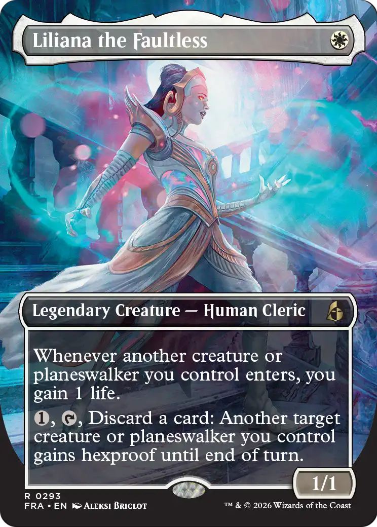 Liliana the Faultless (Borderless) [Reality Fracture] | Tabernacle Games