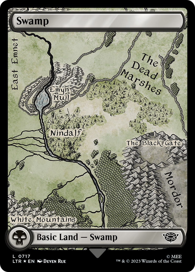 Swamp (0717) (Surge Foil) [The Lord of the Rings: Tales of Middle-Earth] | Tabernacle Games